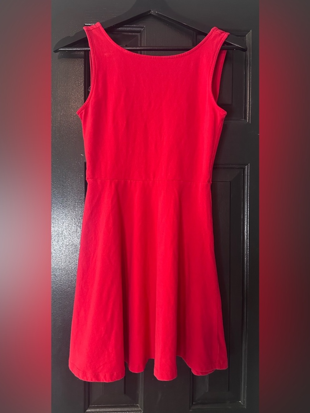 Forever 21 Sleeveless Red Mini Dress With V Back and Bow, Small